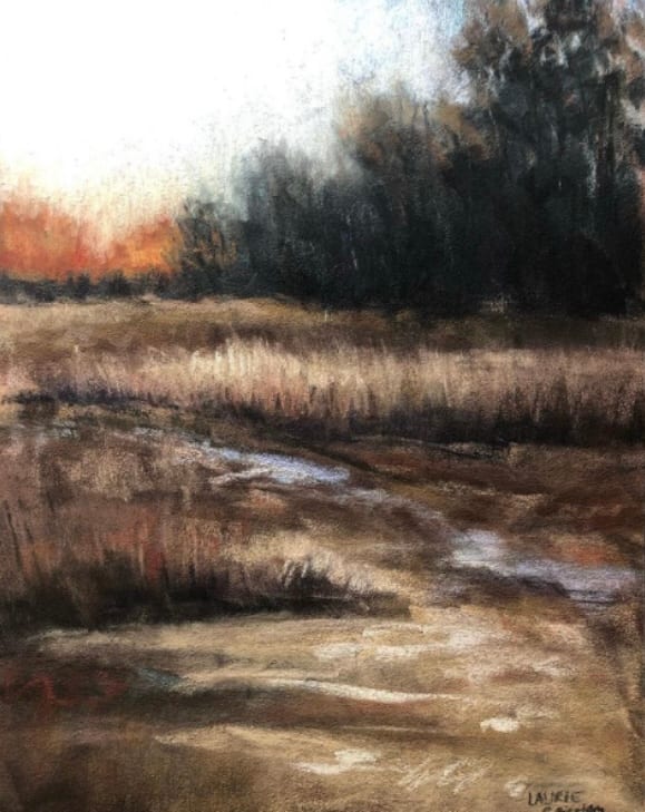 Carolina Woods at Dawn    10x12 by Laurie Basham 