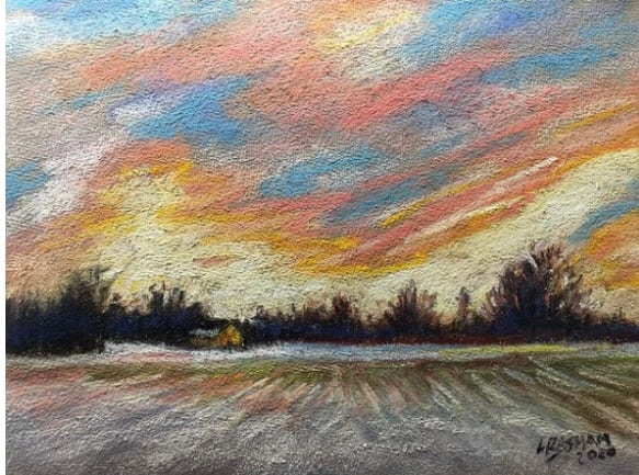 Creamsicle Sky    9x11 by Laurie Basham 