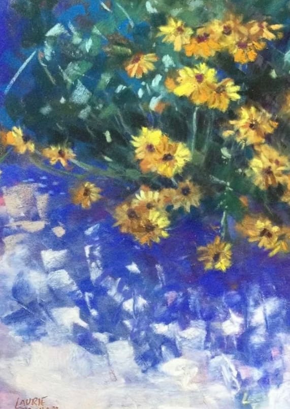 Sunshine on the Sidewalk     6x8 by Laurie Basham 