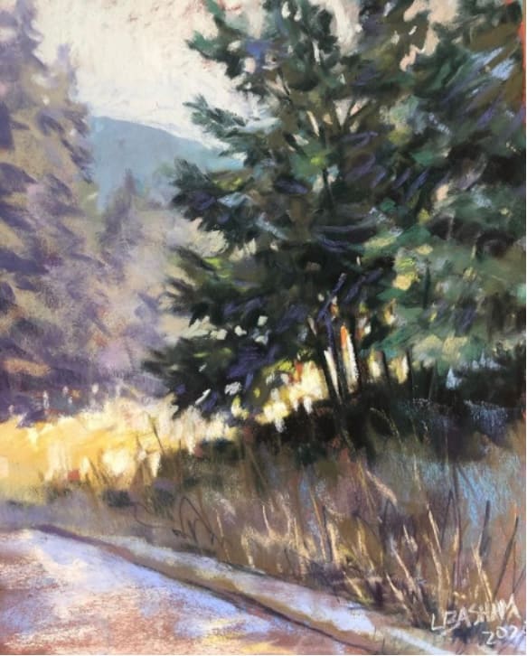 Walk on Boomer Mountain     9x12 by Laurie Basham 