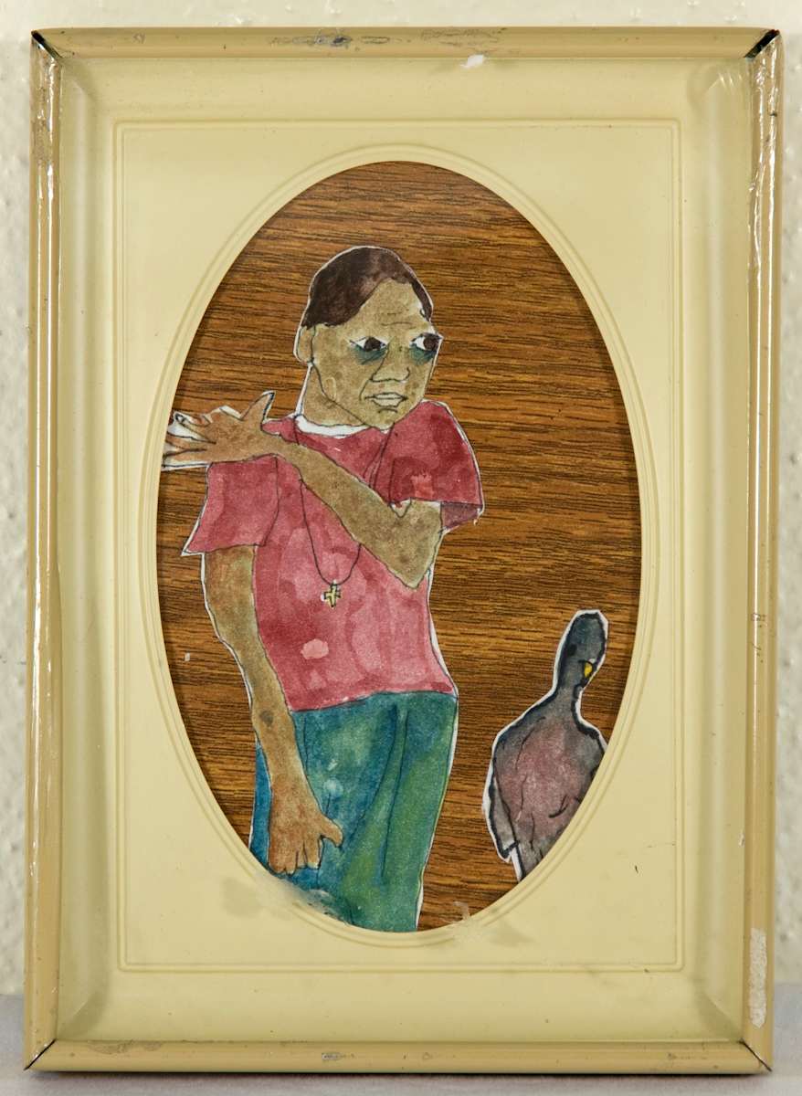 Sitdowns (Wood Boy) by Senalka McDonald  Image: Photo: Mark Doroba
