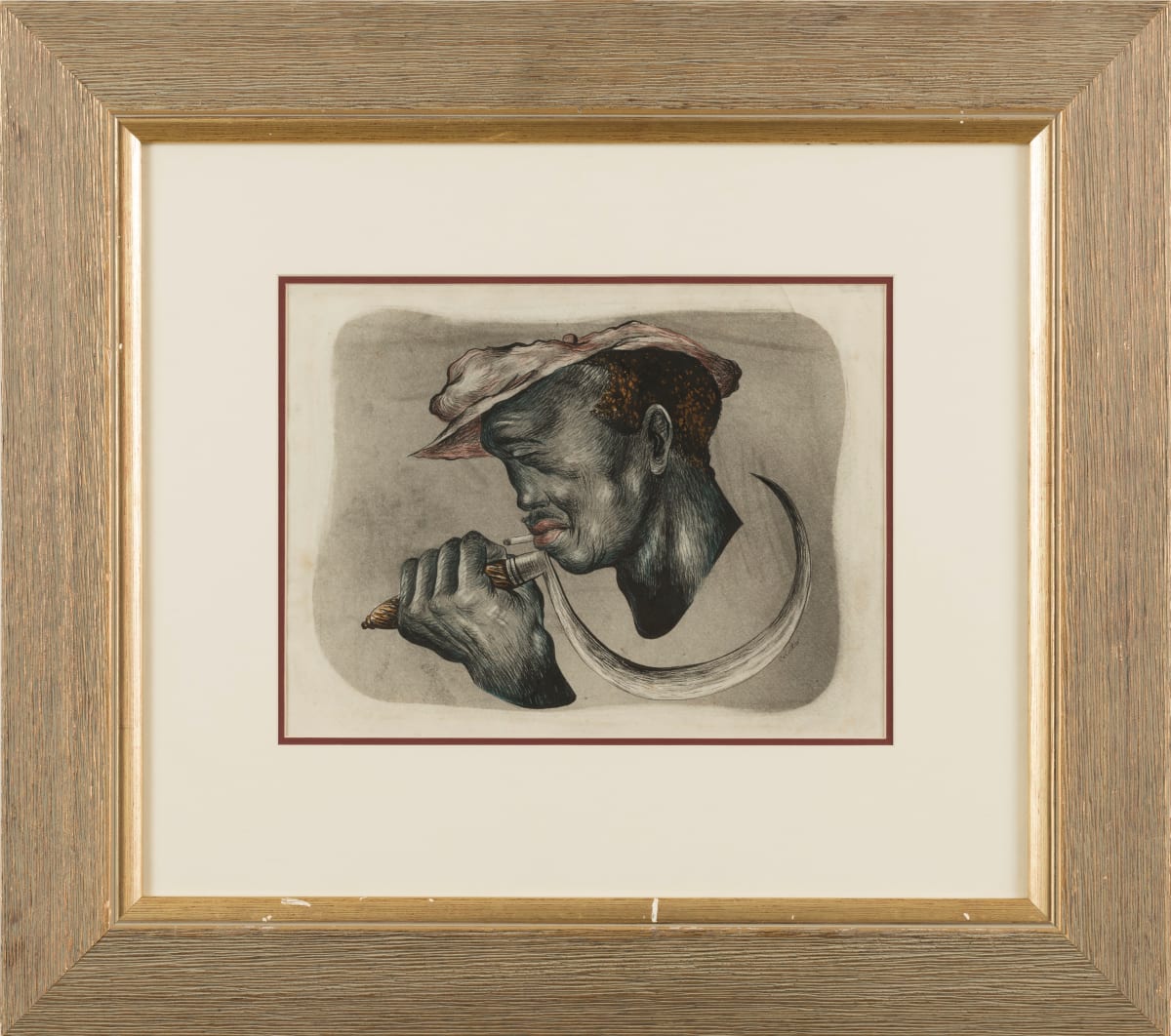 Man with Sickle by Eldzier Cortor  Image: Photo: Paul Bardigjy