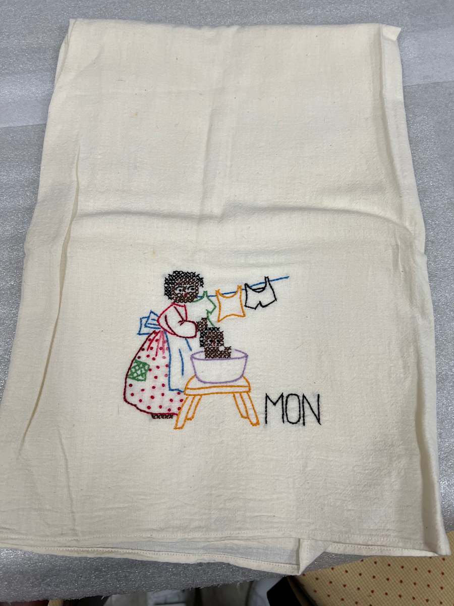 Vintage Teatowels by Helen Berg  Image: Monday tea towel