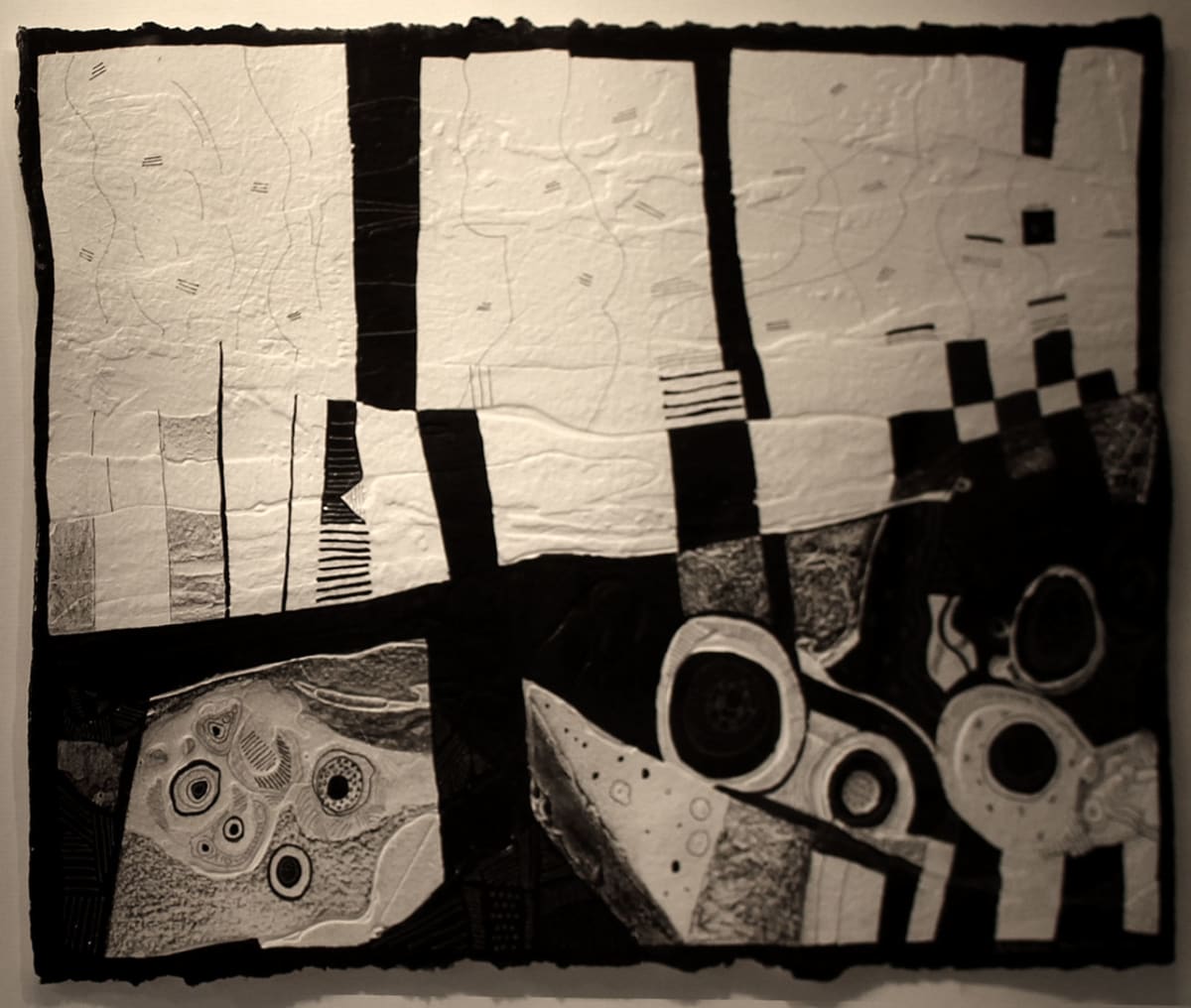 Black & White II by Brenda Hartill  Image: Embossed watercolour, unique