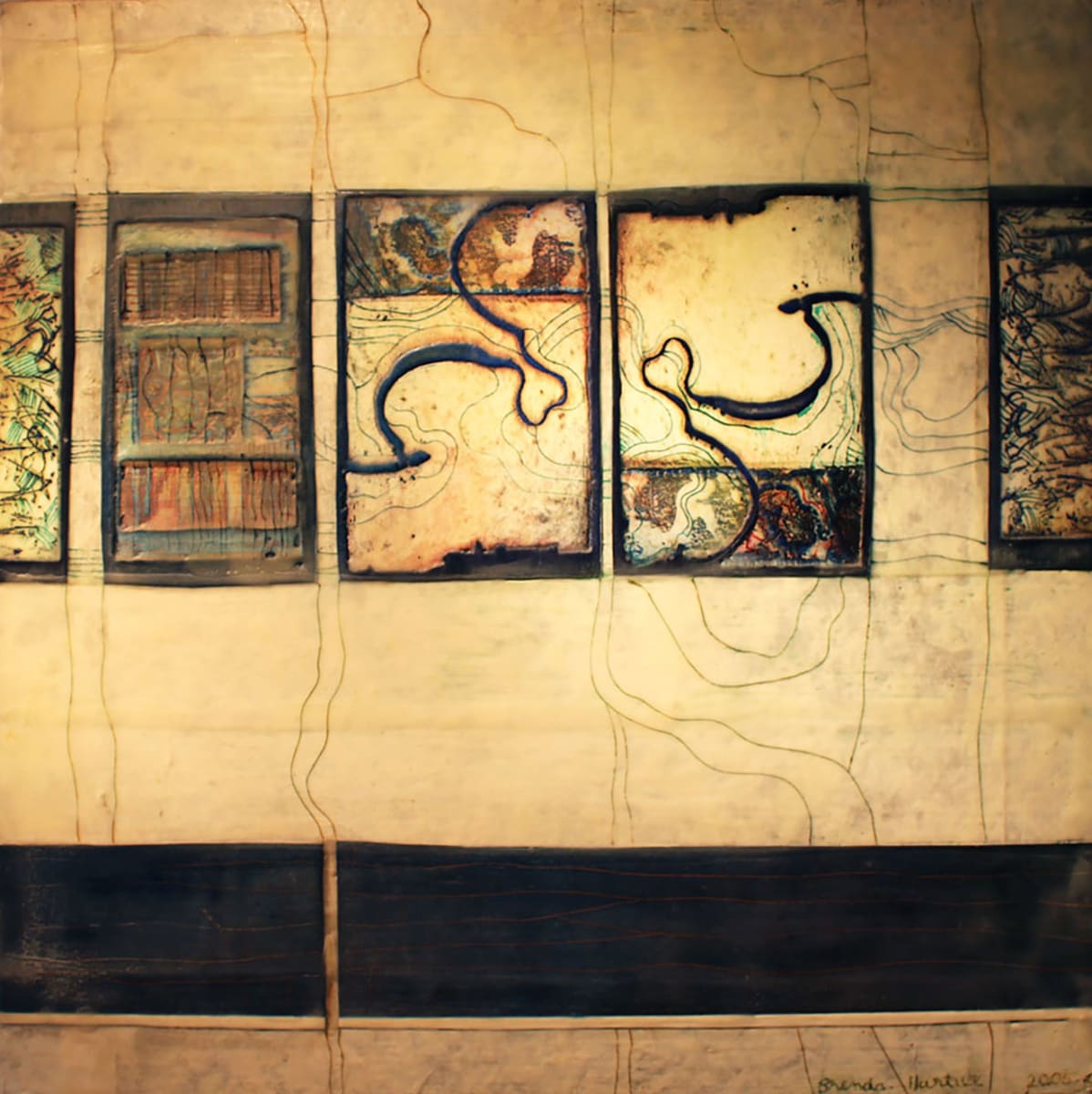 Blue Flowing Variations by Brenda Hartill, Image 2.