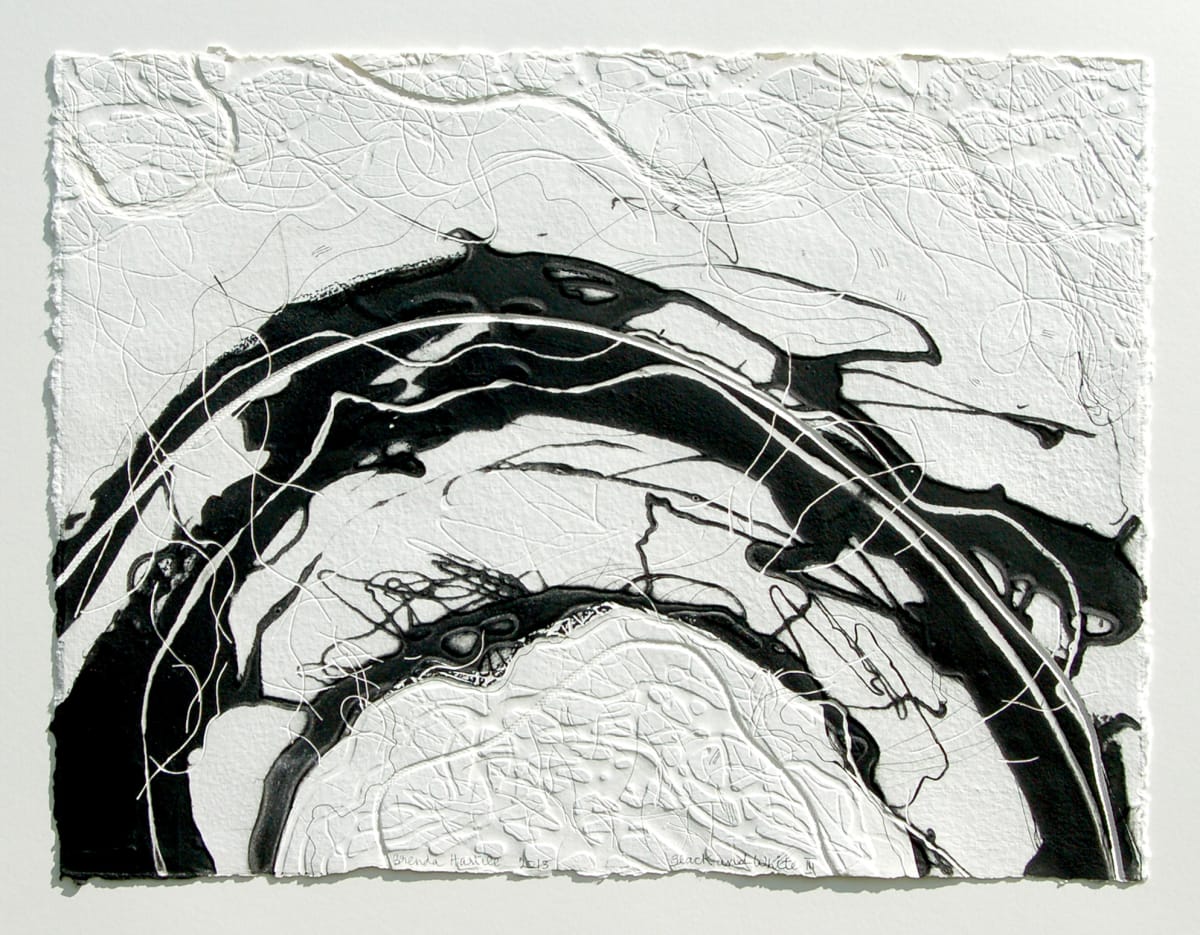 Black and White III by Brenda Hartill  Image: Embossed Monoprint