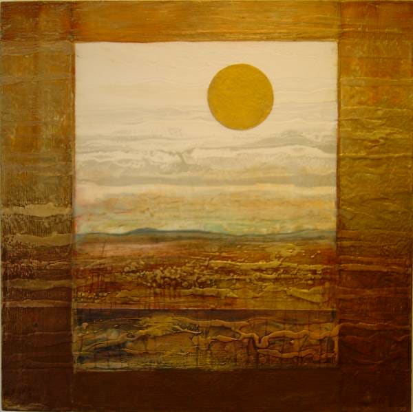 Golden Sun by Brenda Hartill  Image: encaustic painting