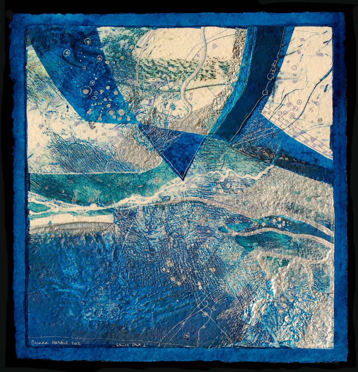 Lightening VIII by Brenda Hartill  Image: Embossed watercolour