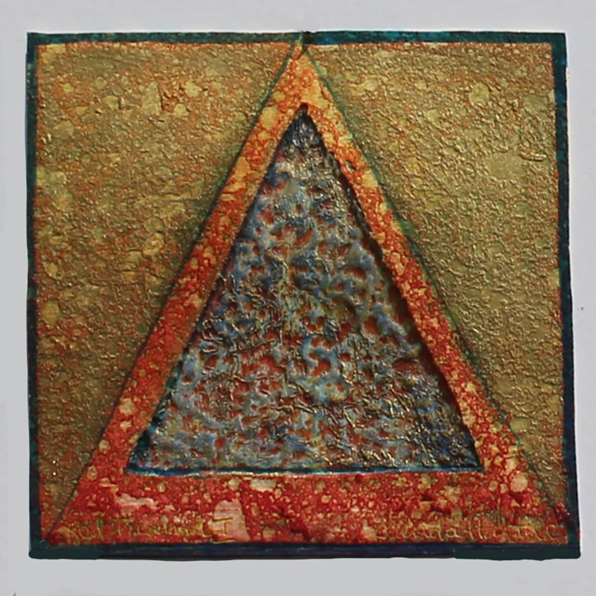 Red Triangle by Brenda Hartill  Image: Embossed Watercolour