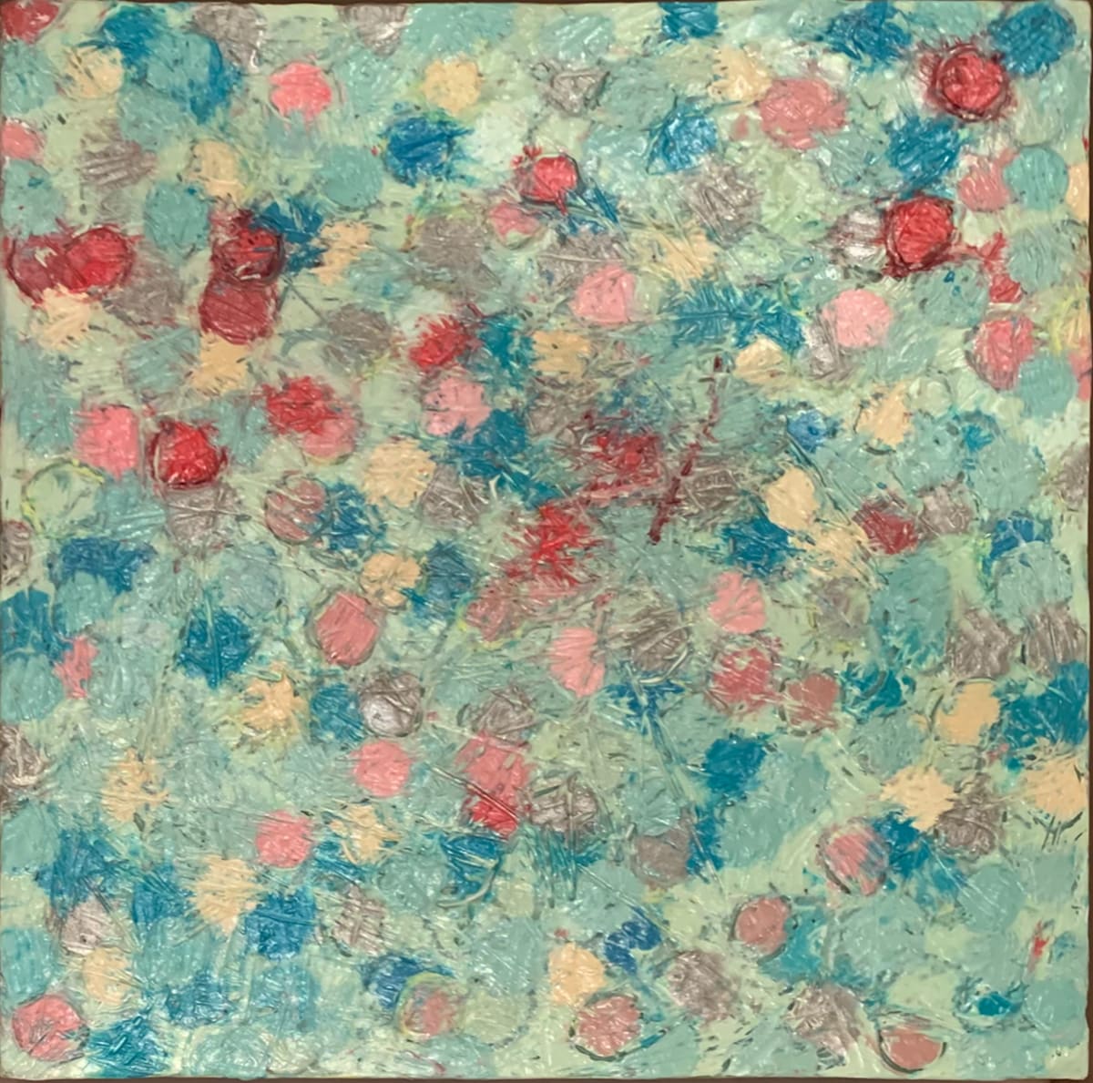 Disappearing VI by Linda Sirow  Image: Encaustic on Board, 12 x 12"