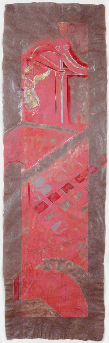 In The House by Estate of Ellen Frank (1946-2021)  Image: before transformation into larger work, this painting was titled "In The House"