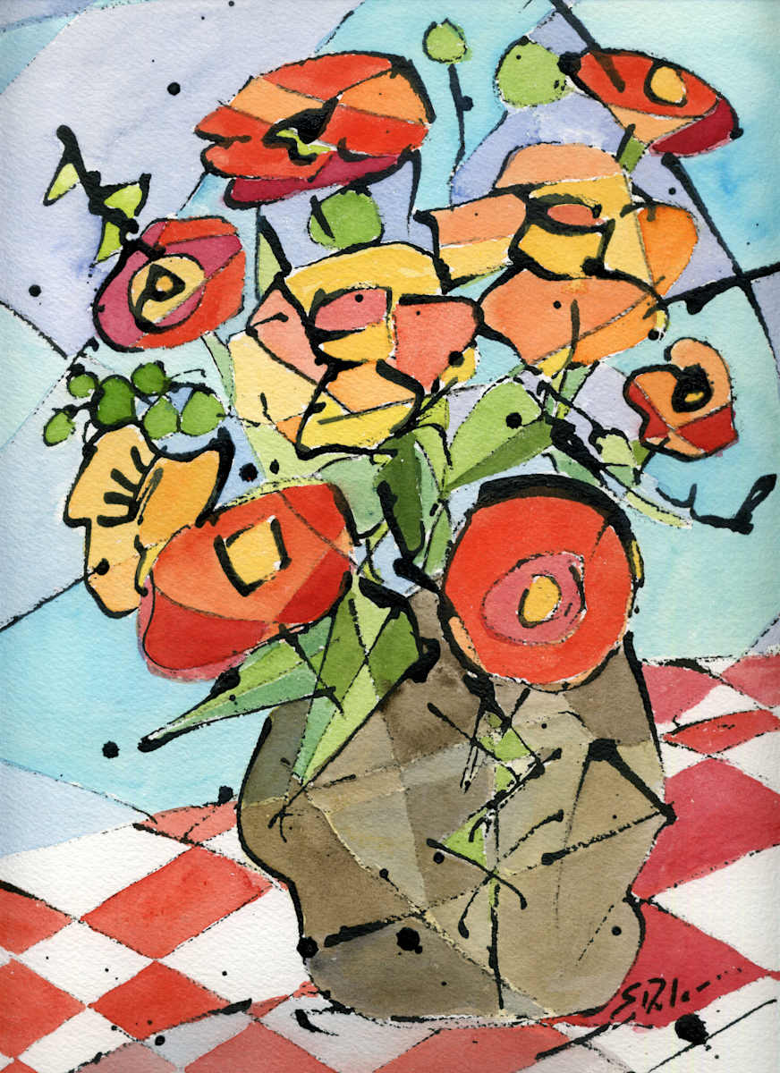 Flowers at a Picnic by Sue Dolamore 