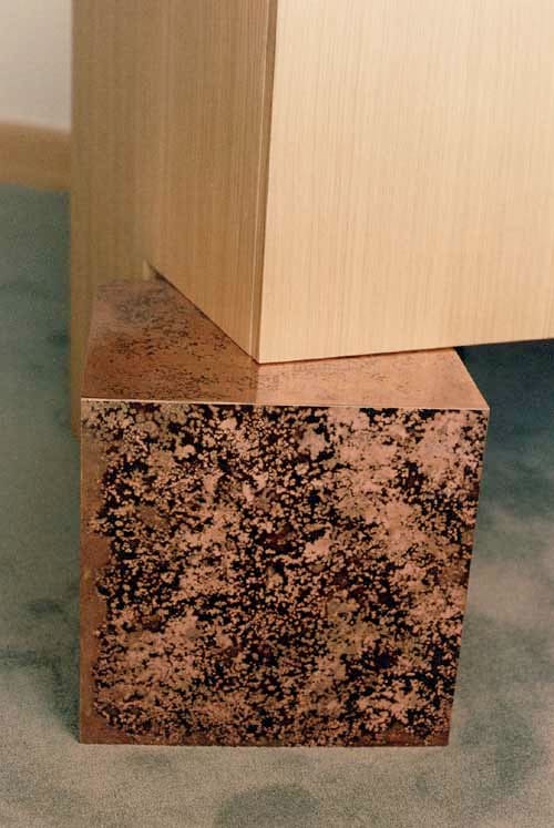 Desk with Patinated Copper by Eve Mero 