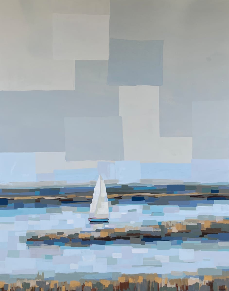 Sailboat in the Horizon by Alma Ramirez 