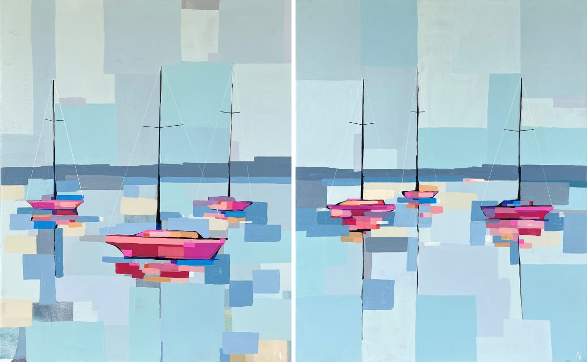Sailing Day In Blue by Alma Ramirez 