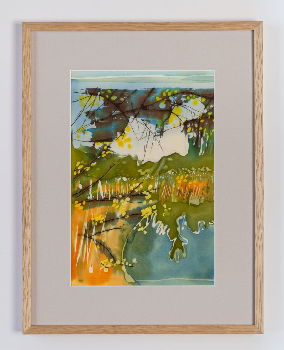 Spring Reflections I by Susan D'souza  Image: Framed Textile original