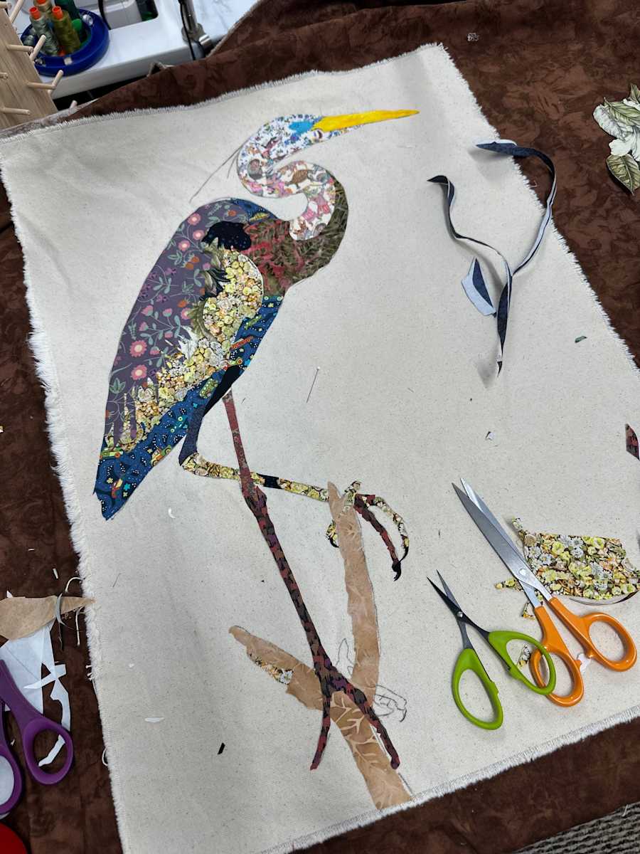 At Ease - Great Blue Heron on Branch by Susan Fay Schauer 