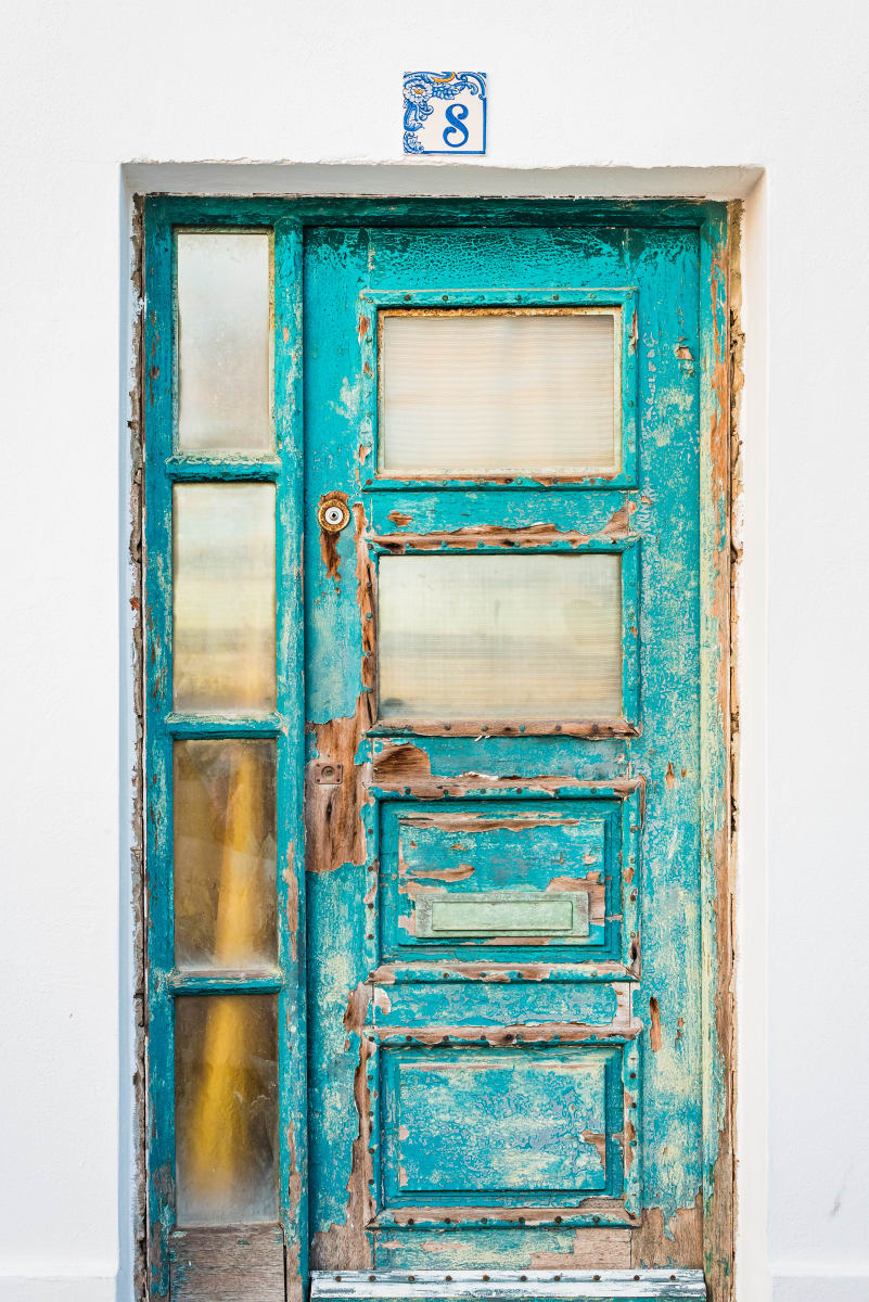 Old Luxury in Albufeira, Algarve Portugal (The Door Series)  Image: 12x18” metallic paper print; white mat 18x24” black frame 