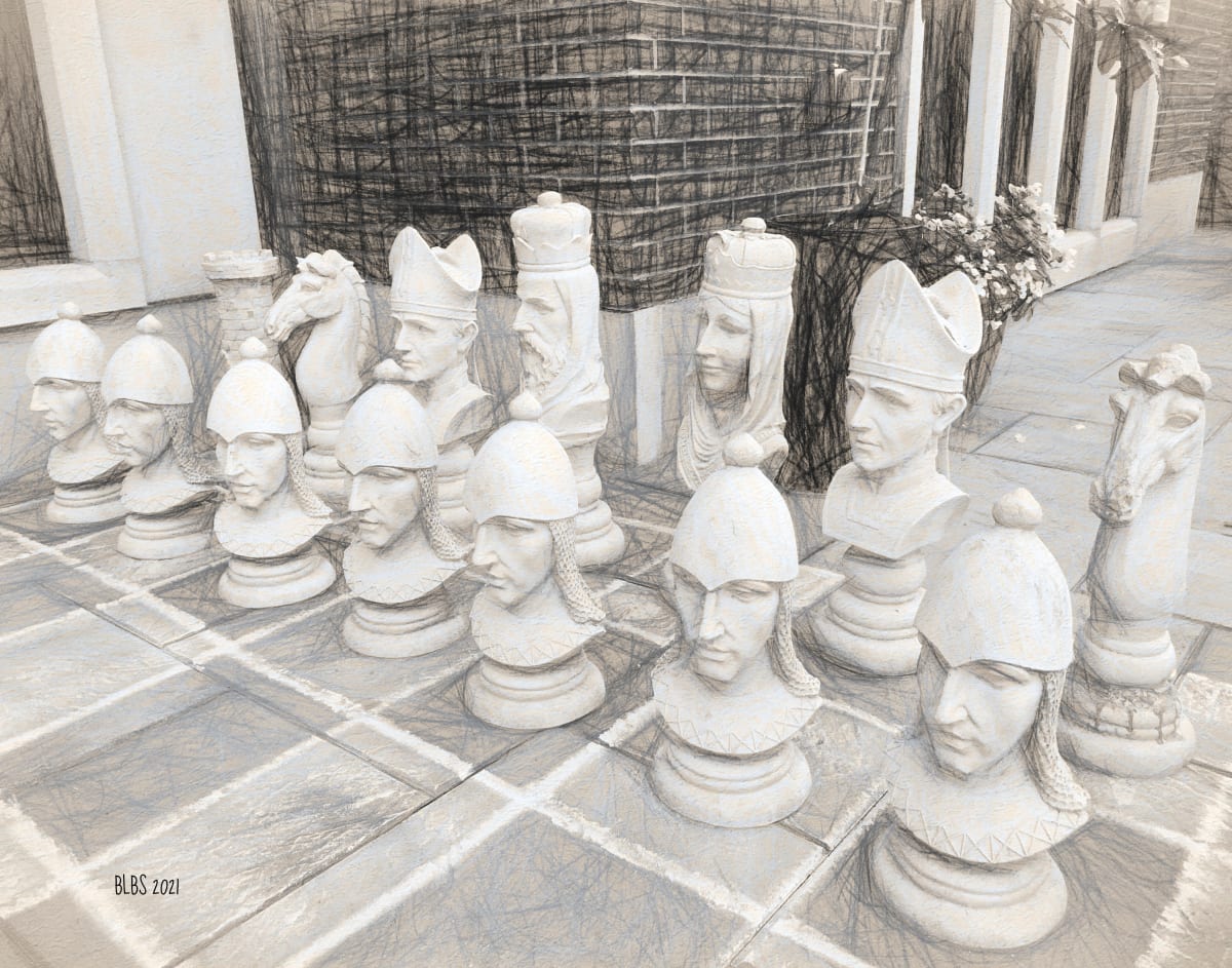 Giant Chess Set, Number Two by Barbara Storey 