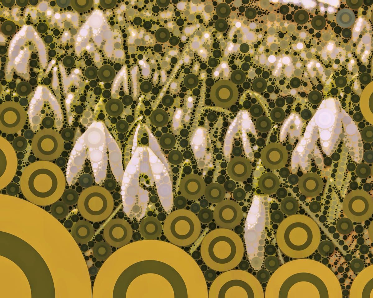 Snowdrops - Homage to Klimt by Barbara Storey  Image: Snowdrops - Homage to Klimt