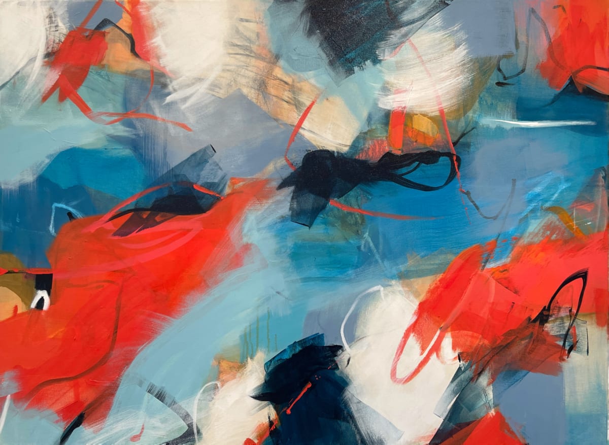 Goldfish 2 by Vicki Janssens  Image: Exploring complementary colors.  Inspired by the Ted Lasso TV show where the motto was "to be like a goldfish" and stay in the moment.