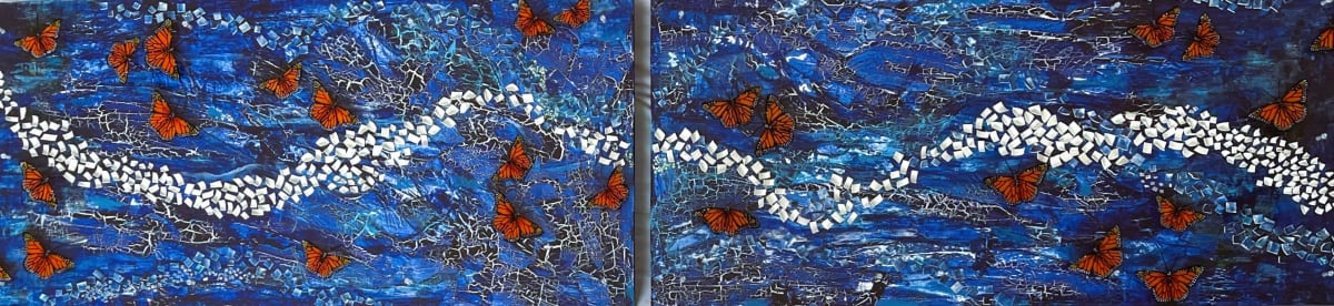 Midnight Blue Diptych by Kathleen Kane-Murrell 