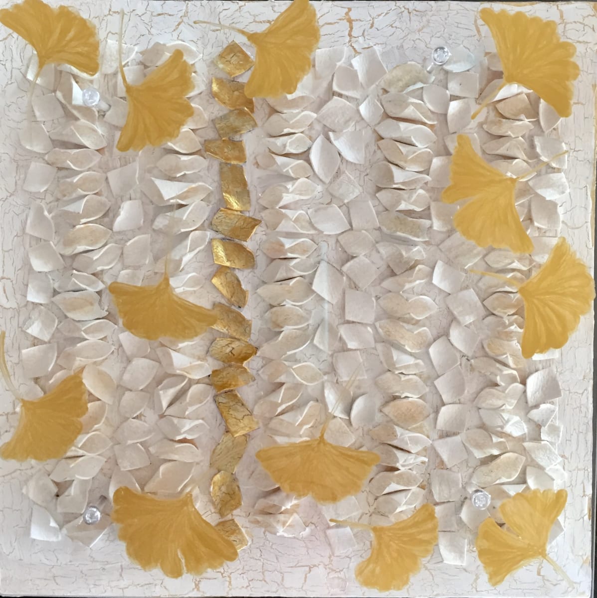 Radiant Ginkgos  Image: Mixed Media Assemblage