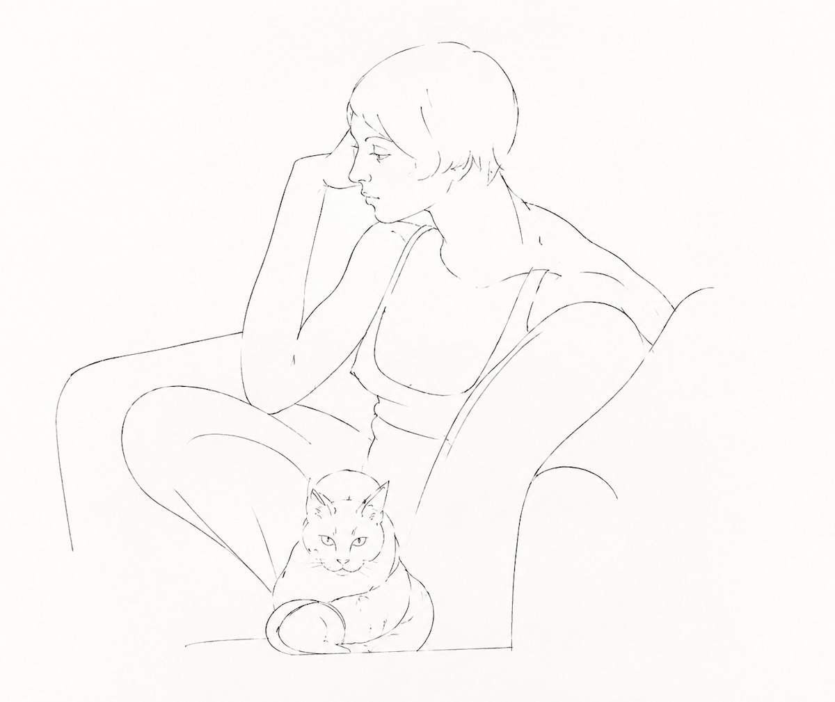 Drawing 14 by Alan Wood-Thomas, Image 1.