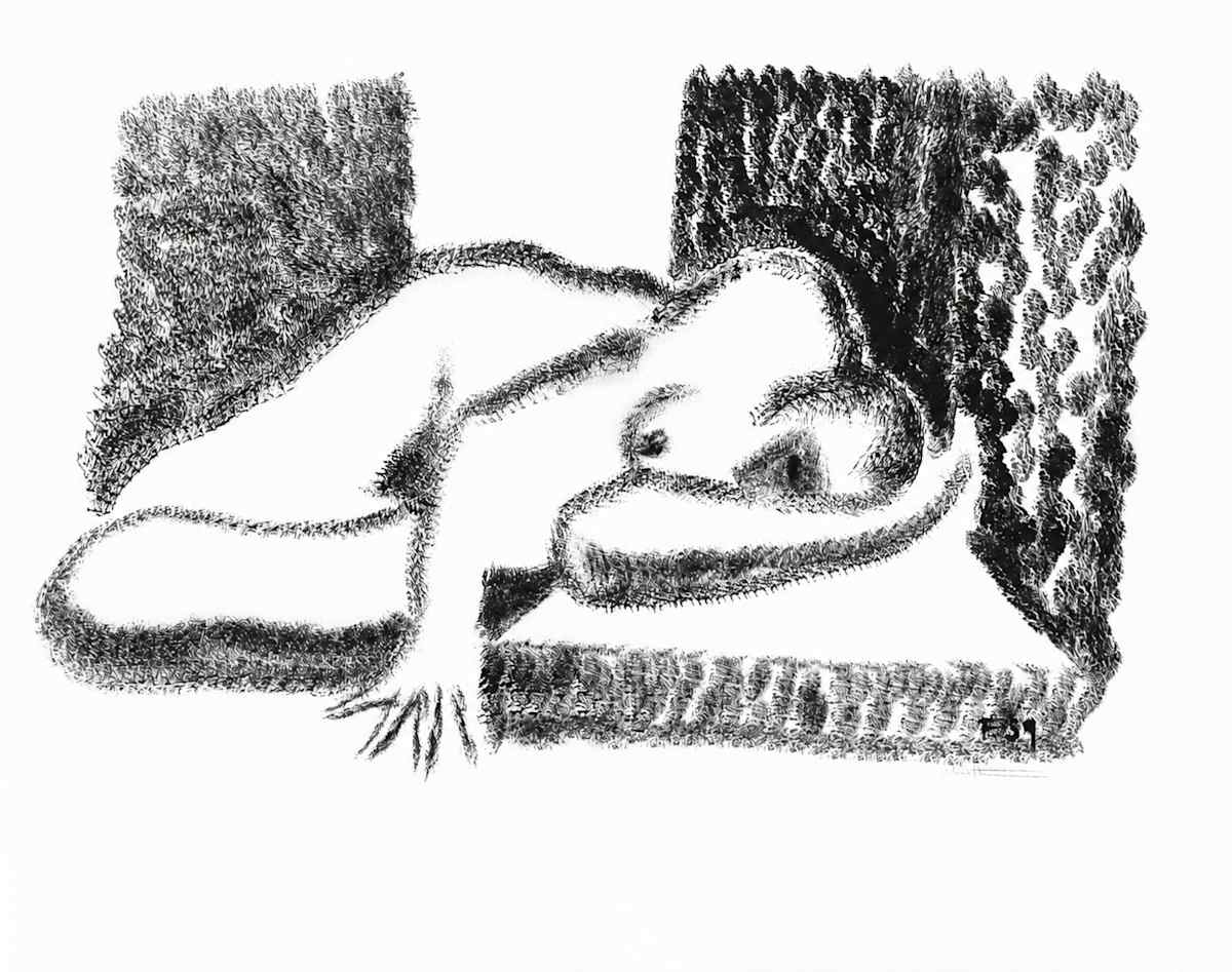 Drawing  40 by Alan Wood-Thomas, Image 1.