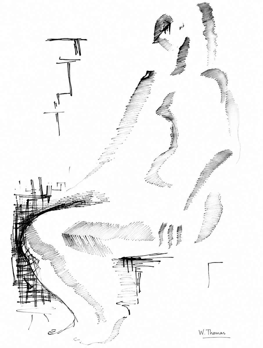 Drawing  75 by Alan Wood-Thomas, Image 1.