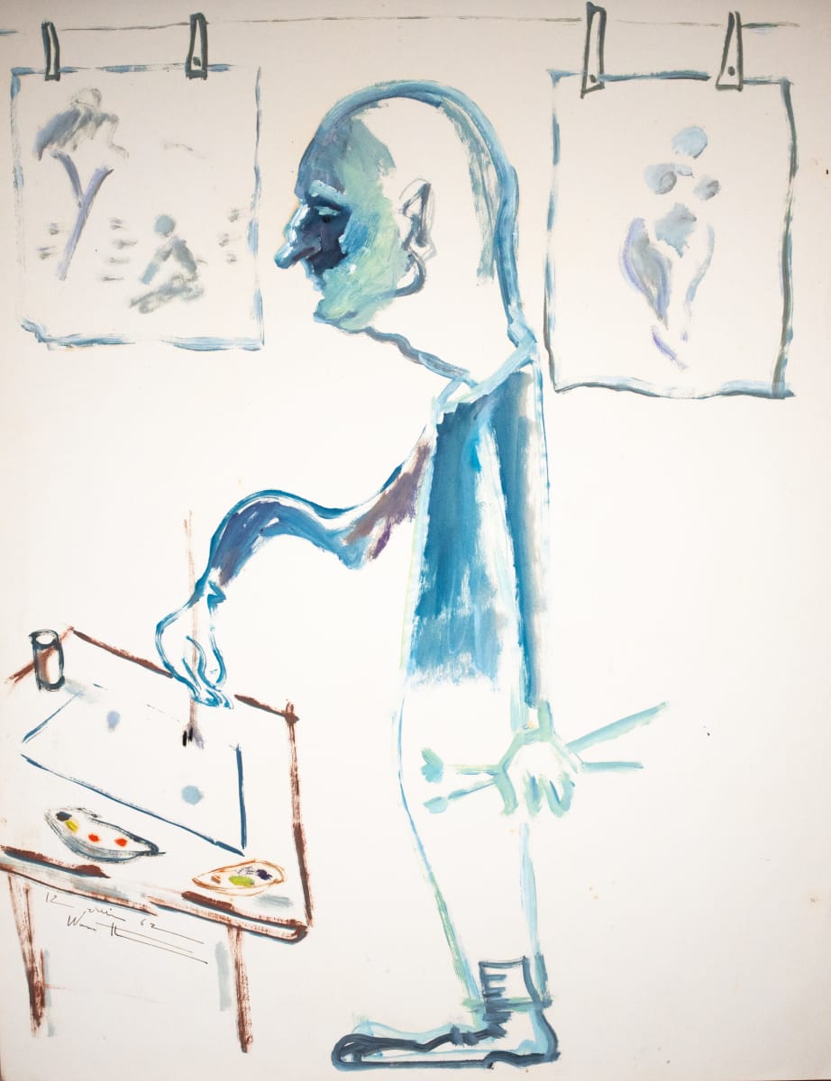 Artist self portrait by Alan Wood-Thomas 