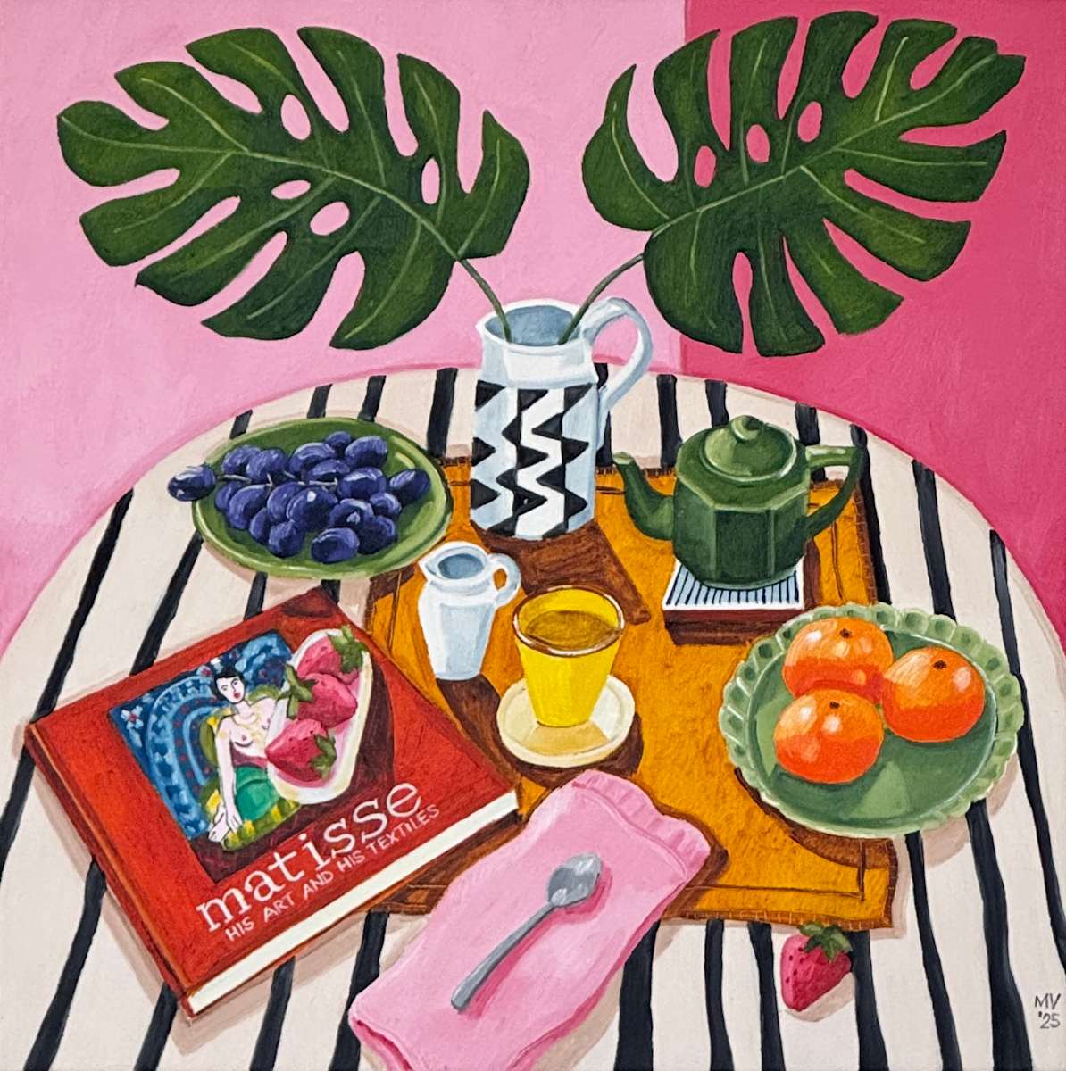 Monstera Leaves & Milky Tea for One by Melanie Vugich, Image 1.