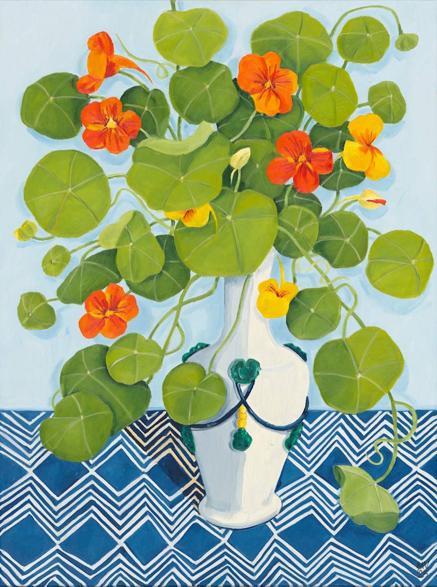Spring Nasturtiums on Arctic Blue by Melanie Vugich, Image 5.
