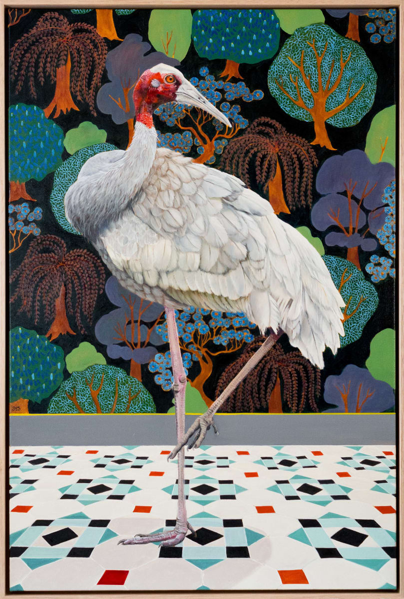 Sarus crane by Fiona Smith 