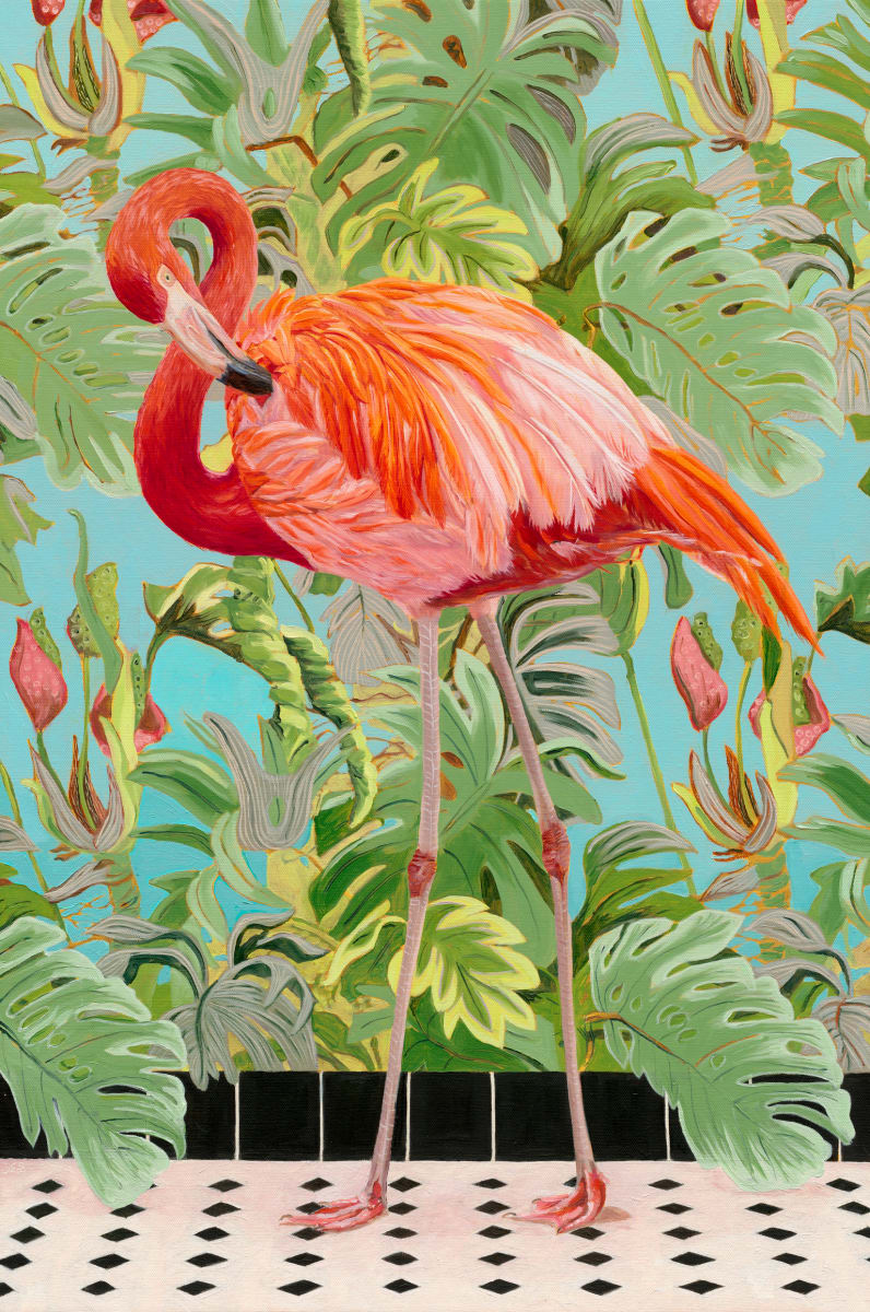 Lost Flamingo (scan) by Fiona Smith 