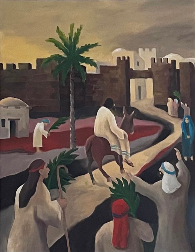 Jesus Enters Jerusalem by Roger Ewers 