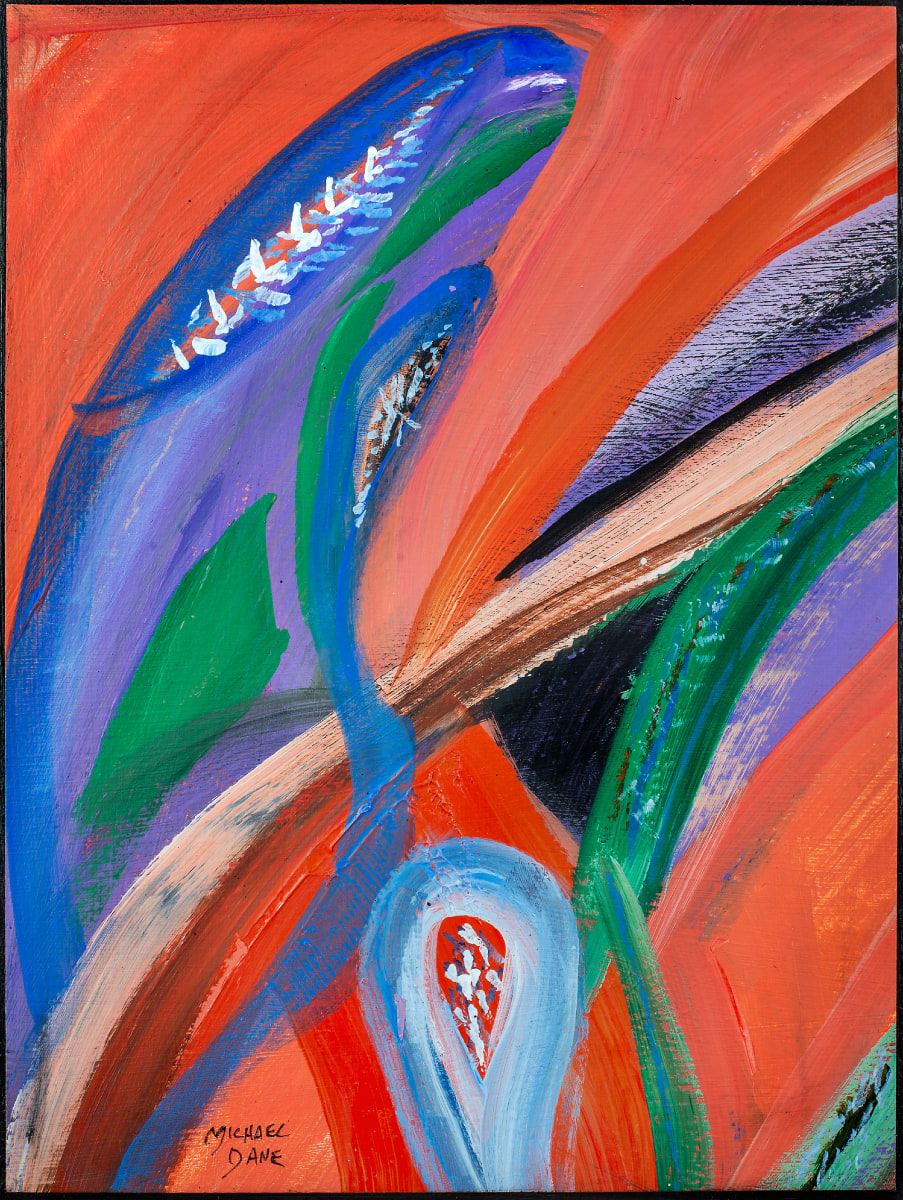 In The Grass Desert Flower by Michael Dane  Image: In The Grass Desert Flower Acrylic on Water Color Paper on Board 12"x9"x1.5"
