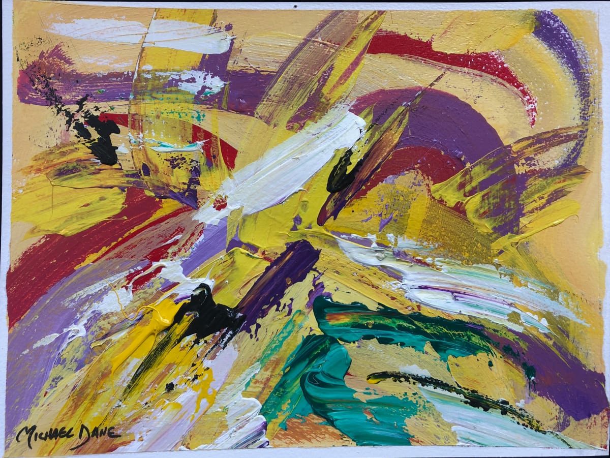 Splith Splash #1 by Michael Dane  Image: Spilth Splash Acrylic on Water Color Paper 9"x12"