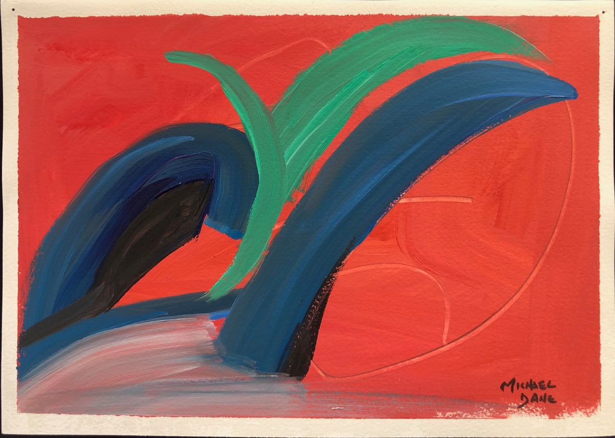 Leaves #1 by Michael Dane  Image: Leaves #1 Acrylic on Water Color Paper 9"x12" 