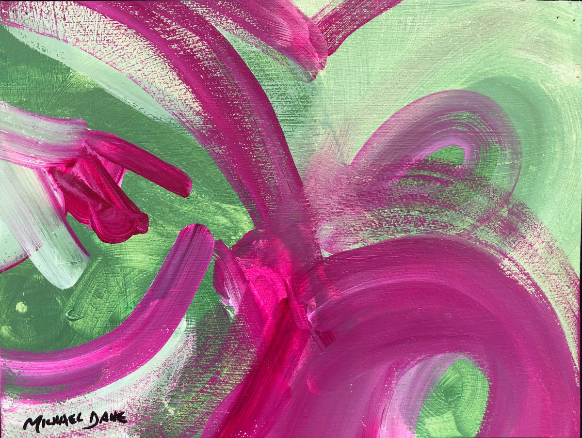 Violet Swirls by Michael Dane  Image: Violet Swirls Acrylic on Water Color paper 9"x12"