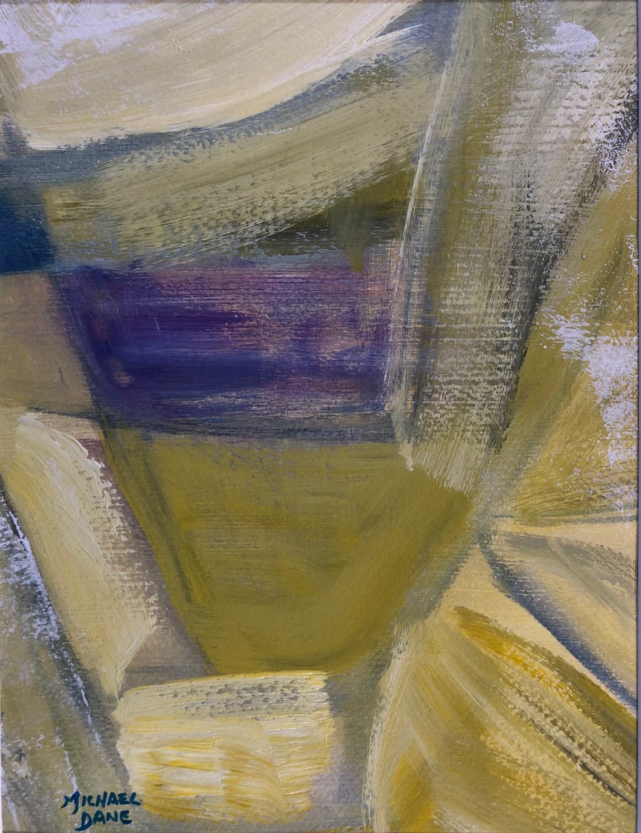 Cup With Purple Band by Michael Dane  Image: Cup With Purple Band 10.5" x8 " Acrylic on Paper on Cradled Board
