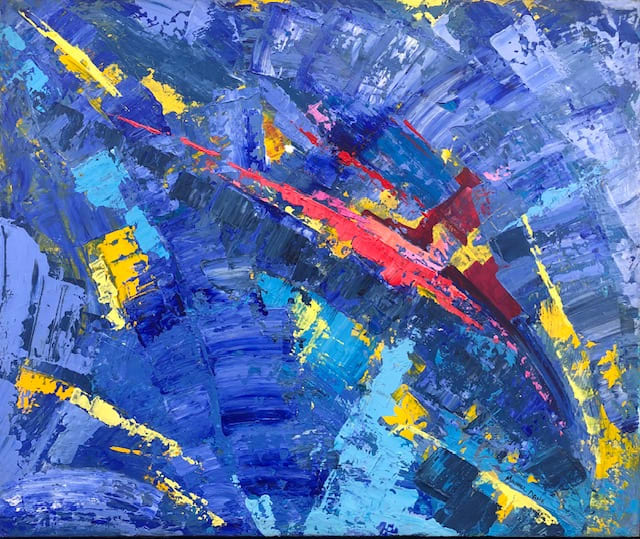 Riding The Cosmos ( Ride through open uncertainty with courage) by Michael Dane  Image: Hang On For Dear Life.