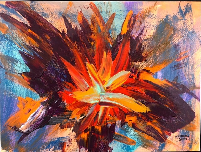 Bright Orange Flower #1 by Michael Dane  Image: Sometimes it's HOT
