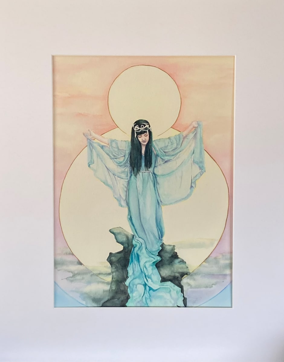 Calm Between the Storms Matted Print by Tia Sunshine Art 