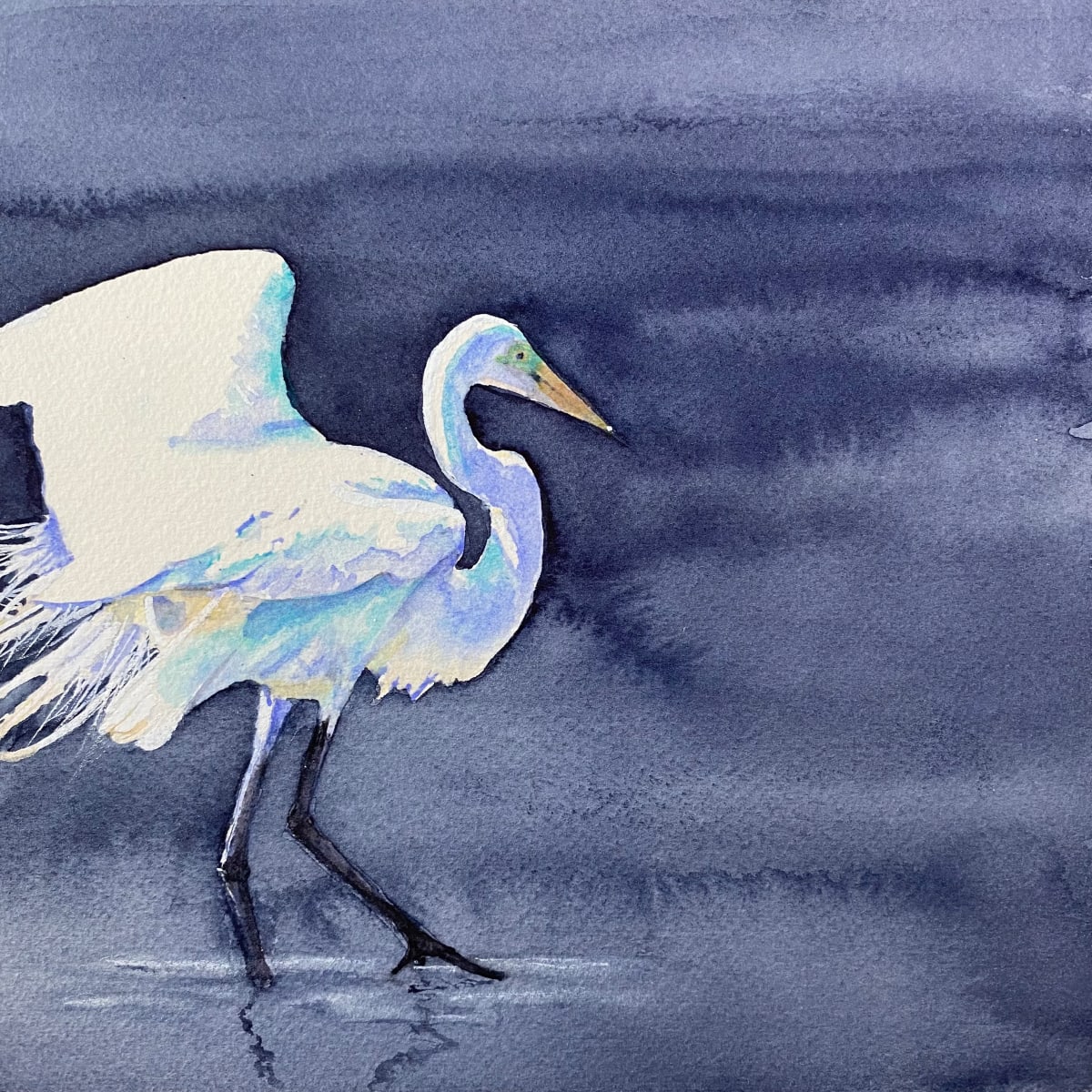 Matthaei Egret by Tia Sunshine Art 