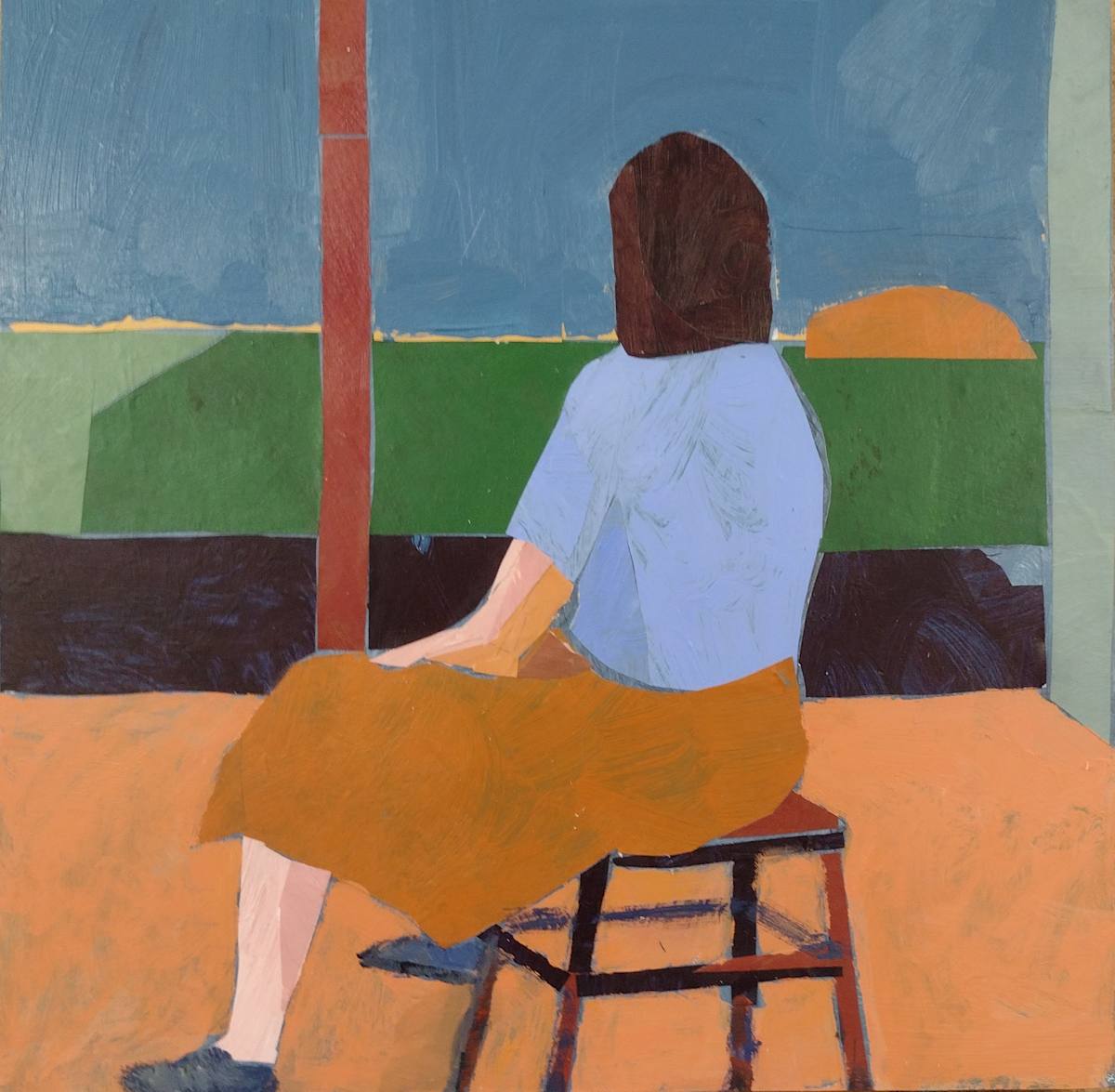 Girl Looking at Landscape (after Diebenkorn) by Matt Carrano 
