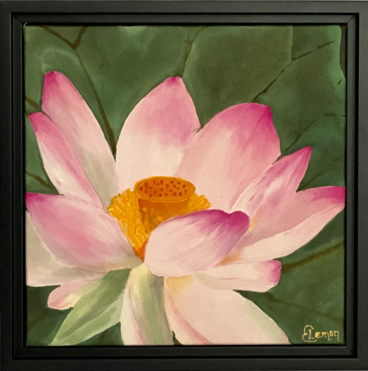 Lotus Revealed by Elizabeth Lemon  Image: Lotus Revealed  - framed