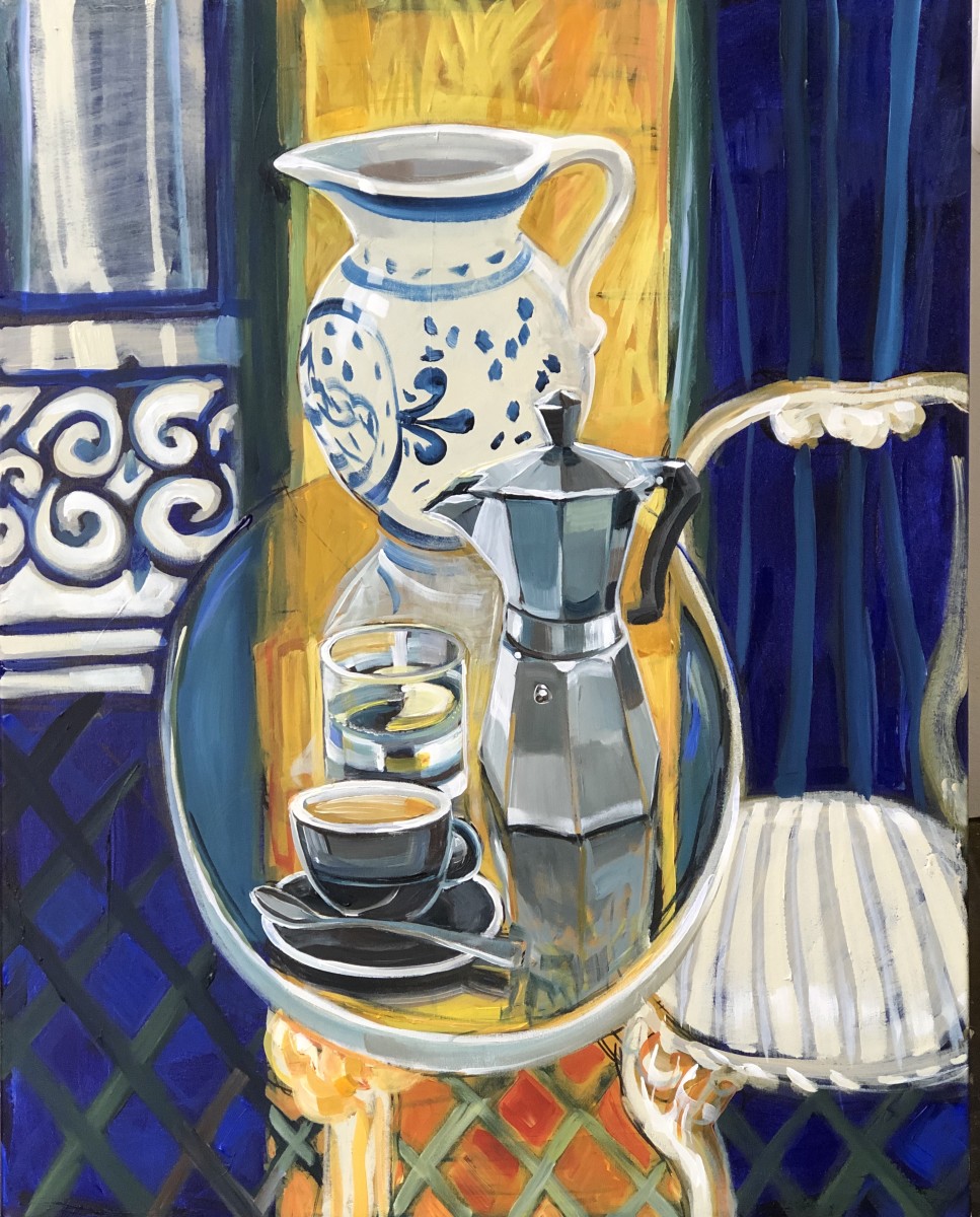 Still Life with Coffee Pot by Christine Webb 