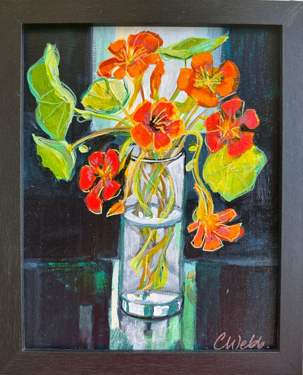 Nasturtium Reflect 2 by Christine Webb 