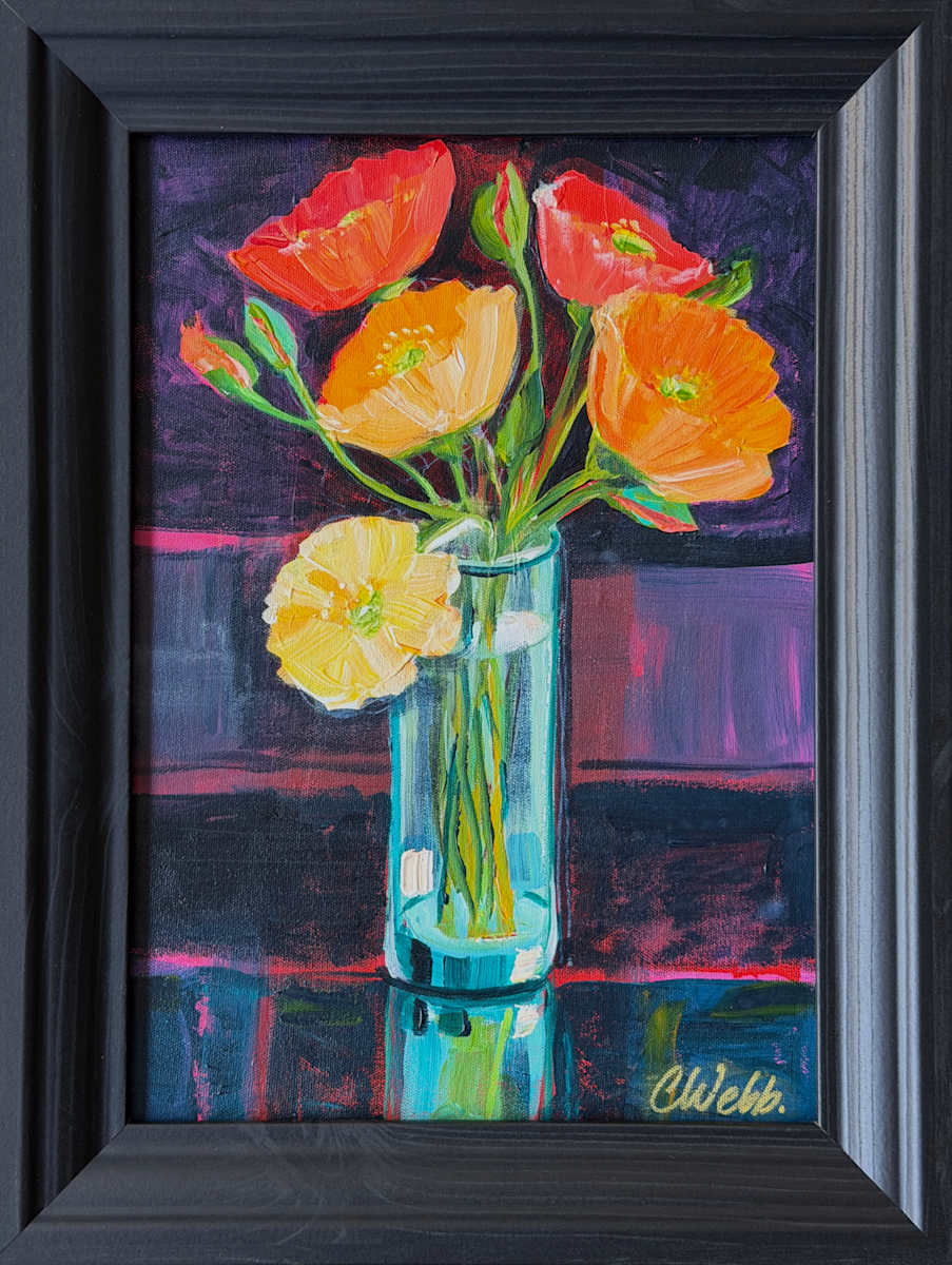 Five Spring Poppies by Christine Webb 